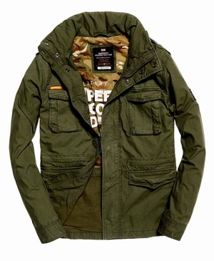 Superdry Rookie Military Férfi Kabát Khaki | DIVUF0964